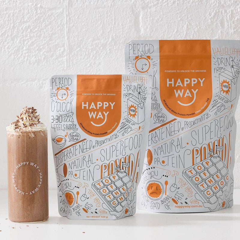 Happy Way Whey Protein Powder Chocolate 500g