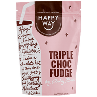 Happy Way Whey Protein Powder Triple Choc Fudge 500g