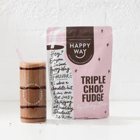 Happy Way Whey Protein Powder Triple Choc Fudge 500g
