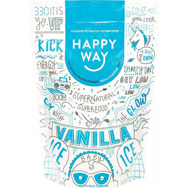 Happy Way Whey Protein Powder Vanilla 500g