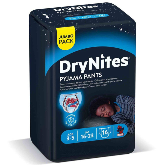 Huggies Drynites Pyjama Pants Jumbo Pack 3-5 Years (16-23 kg) Boy 16 Pieces