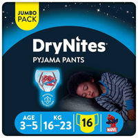 Huggies Drynites Pyjama Pants Jumbo Pack 3-5 Years (16-23 kg) Boy 16 Pieces