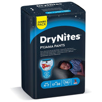 Huggies Drynites Pyjama Pants Jumbo Pack 4-7 Years (17-30 kg) Boy 16 Pieces