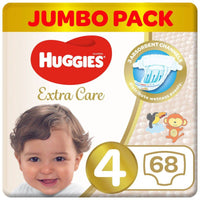 Huggies Extra Care Size 4 (8-14 kg) Jumbo 68 Pieces