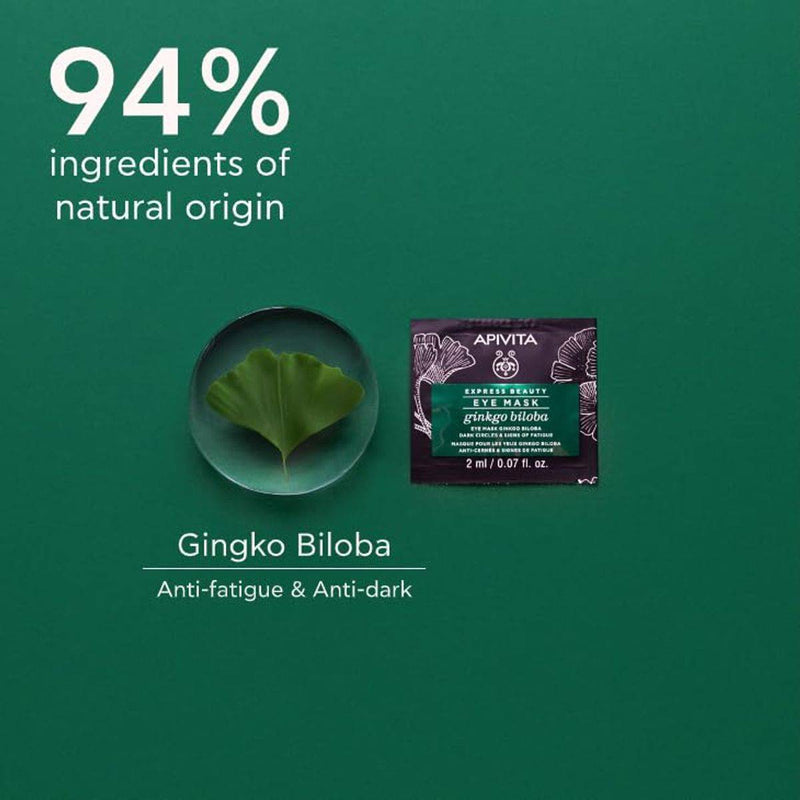 Apivita Express Beauty Eye Mask Ginko Biloba 2ml 2 Packs