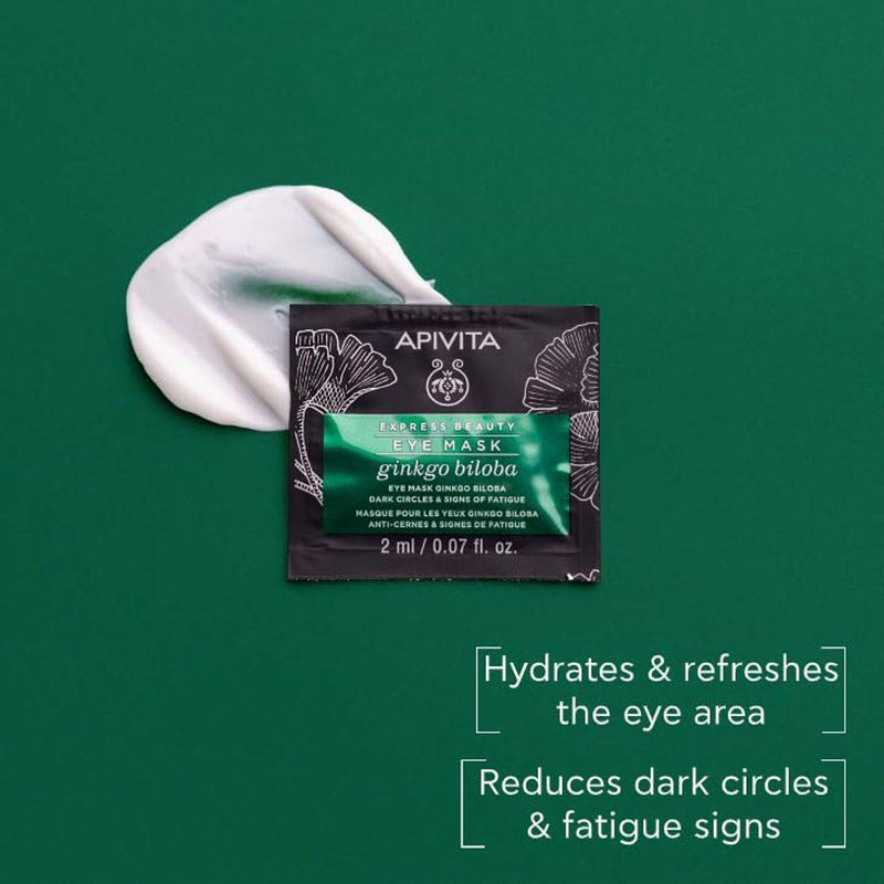 Apivita Express Beauty Eye Mask Ginko Biloba 2ml 2 Packs