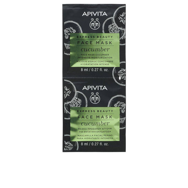 Apivita Express Beauty Face Mask Cucumber 8ml 2 Packs