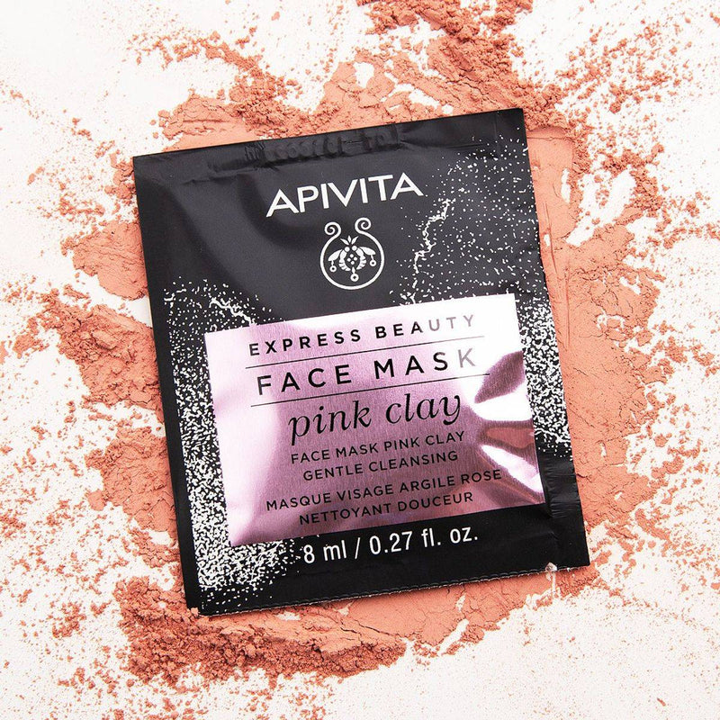 Apivita Express Beauty Face Mask Pink Clay 8ml 2 Packs