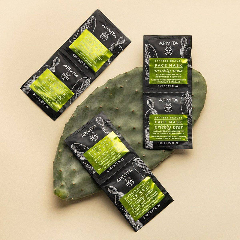 Apivita Express Beauty Face Mask Prickly Pear 8ml 2 Packs