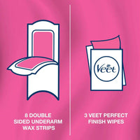 Veet Wax Strips Pure Underarm Wax For Sensitive Skin 16 Strips