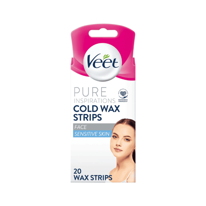Veet Wax Strips Pure Face Wax For Sensitive Skin 20 Strips