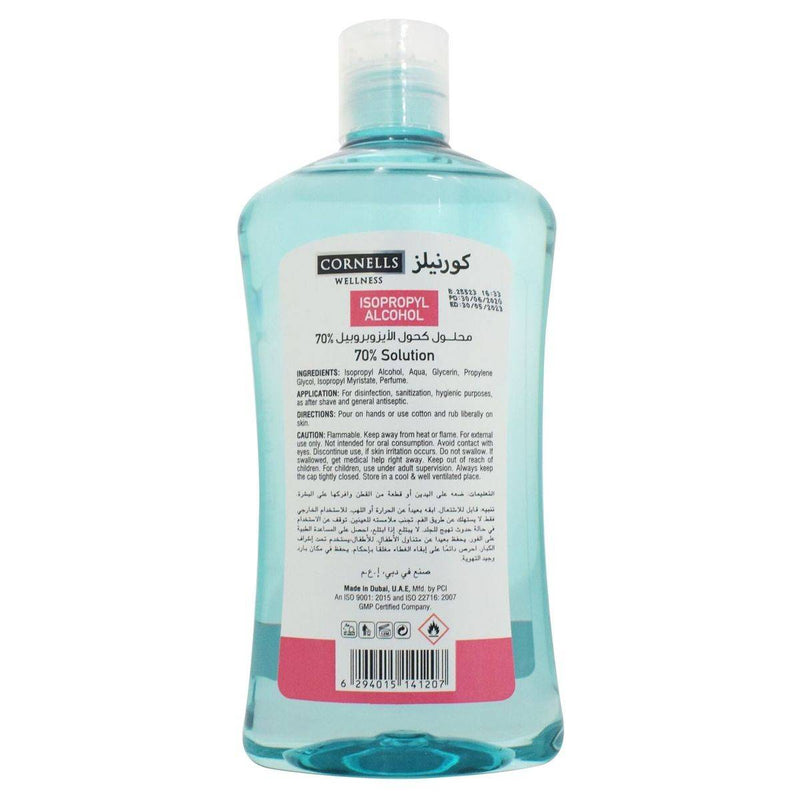 Cornells Wellness Isopropyl Alcohol 70% Solution 500ml