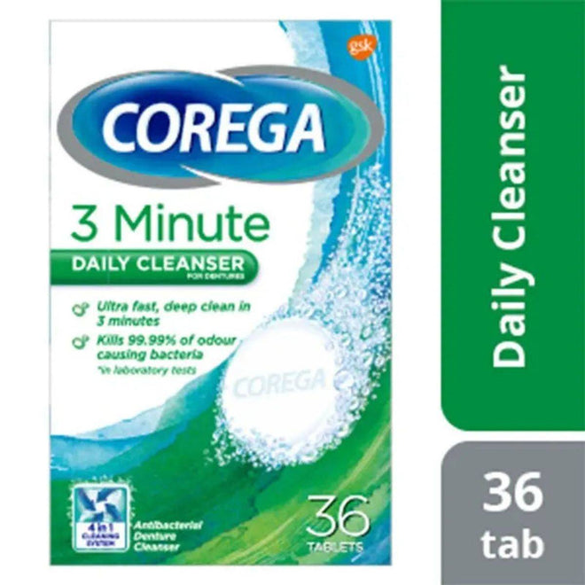Corega Denture Cleanser 3 Minutes 36 Tablets