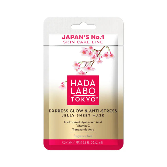 Hada Labo Tokyo Express Glow & Anti Stress Jelly Sheet Mask