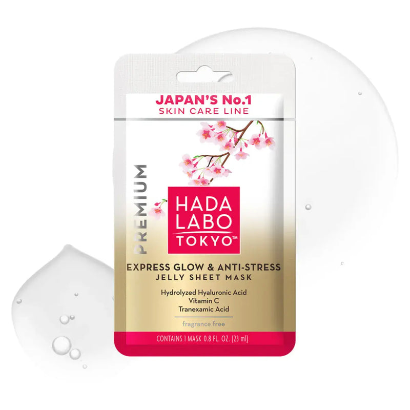 Hada Labo Tokyo Express Glow & Anti Stress Jelly Sheet Mask