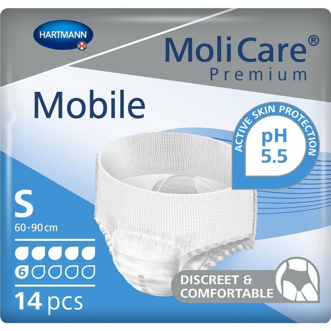Molicare Premium Mobile Pull Up Pants 6 Drops Small 14 Pieces