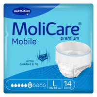 Molicare Premium Mobile Pull Up Pants 6 Drops Large 14 Pieces