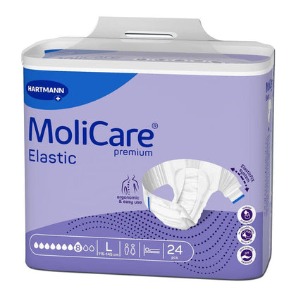 Molicare Premium Elastic 8 Drops Adult Diaper Large 24 Pieces