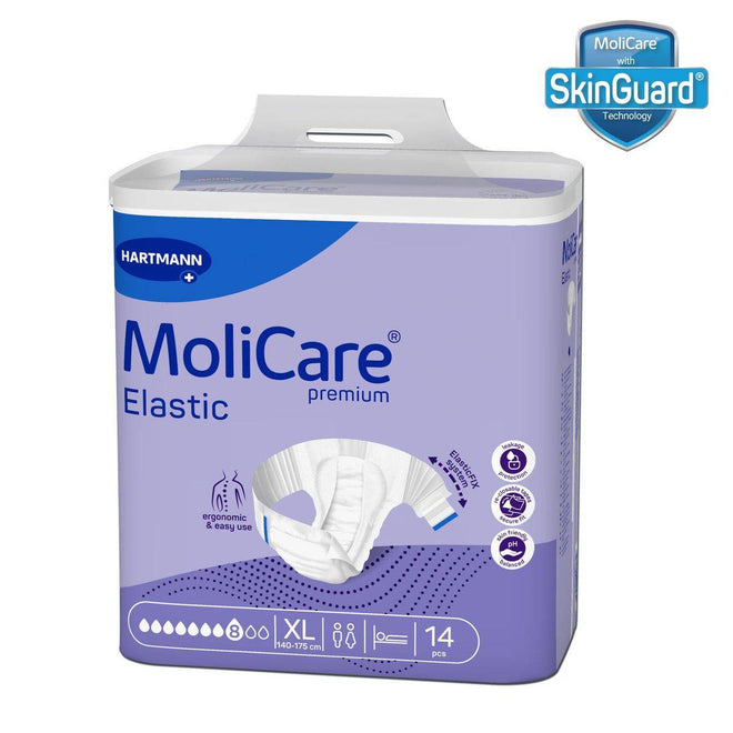 Molicare Premium Elastic 8 Drops Adult Diaper Extra Large 14 Pieces