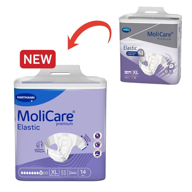 Molicare Premium Elastic 8 Drops Adult Diaper Extra Large 14 Pieces