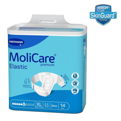 Molicare Premium Elastic 6 Drops Adult Diaper Extra Large 14 Pieces