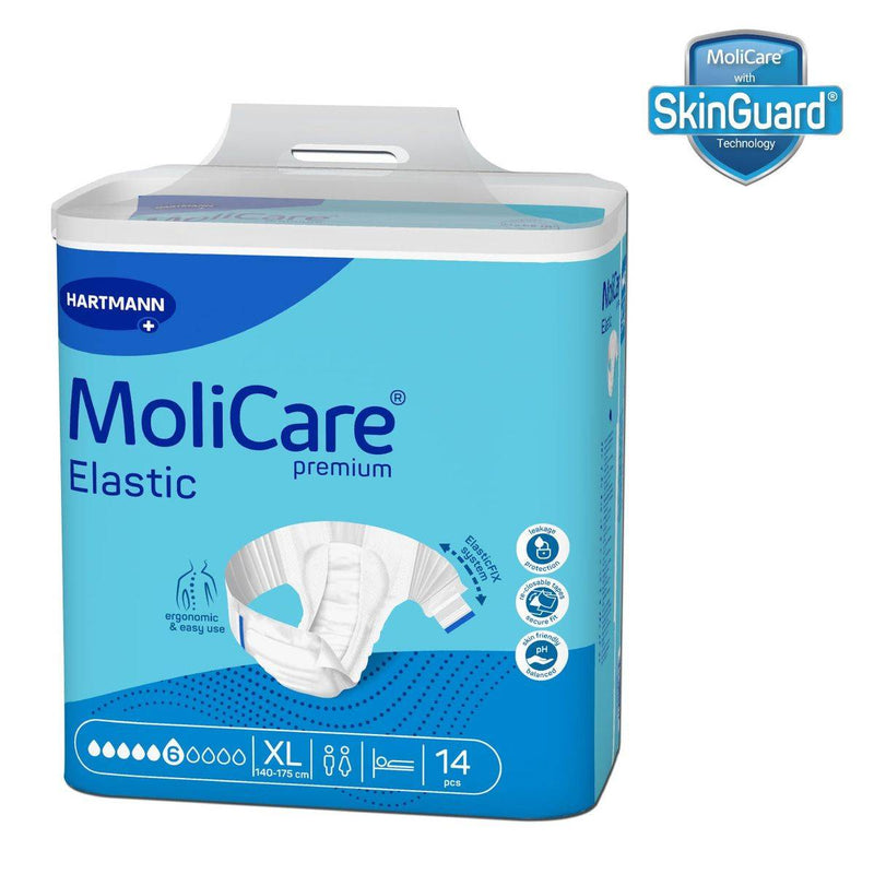 Molicare Premium Elastic 6 Drops Adult Diaper Extra Large 14 Pieces