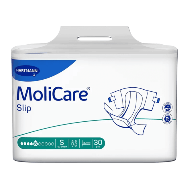 Molicare Slip 5 Drops Adult Diaper Small To Medium 30 Pieces