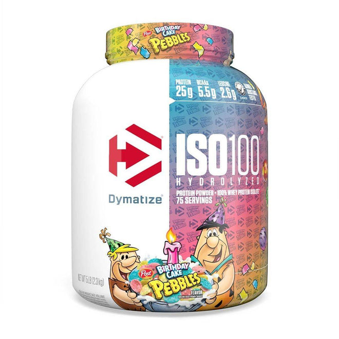 Dymatize ISO 100 Hydrolyzed 100% Whey Protein Powder Birthday Cake 2.27kg