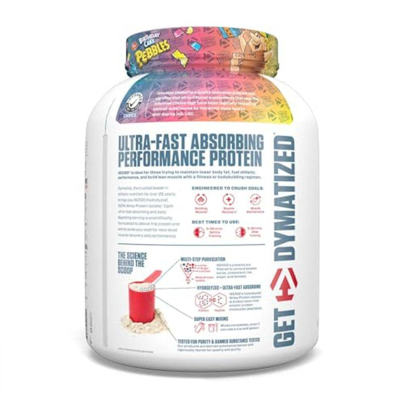 Dymatize ISO 100 Hydrolyzed 100% Whey Protein Powder Birthday Cake 2.27kg