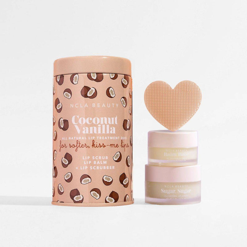 NCLA Beauty Lip Care Duo + Lip Scrubber Set Coconut Vanilla
