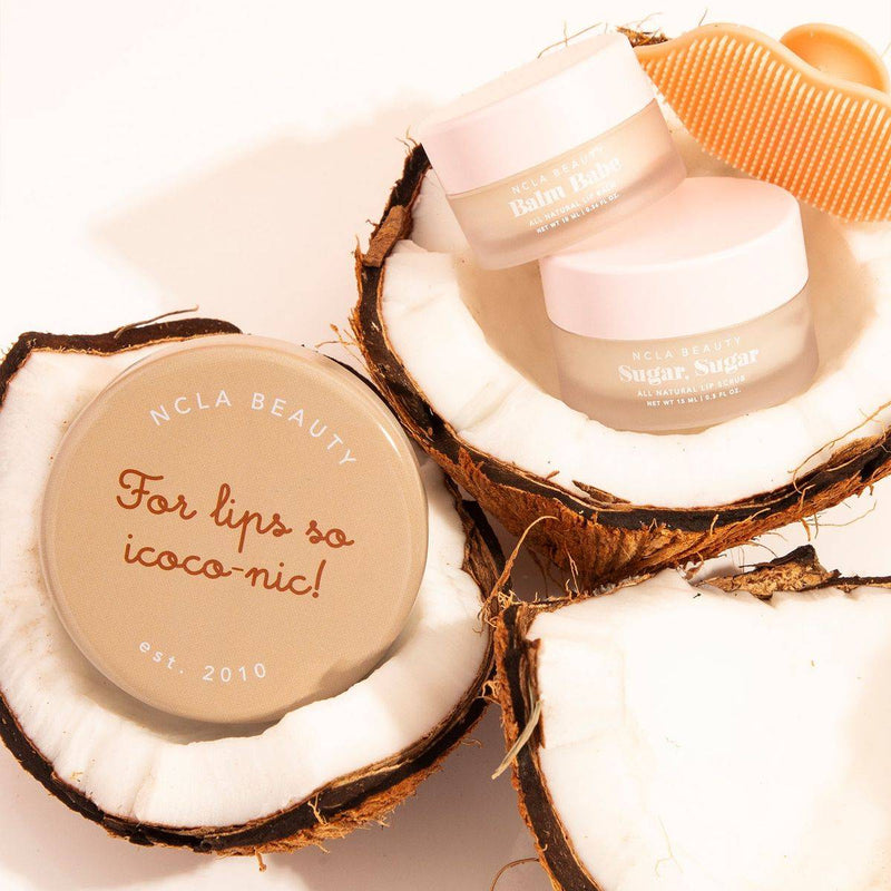 NCLA Beauty Lip Care Duo + Lip Scrubber Set Coconut Vanilla