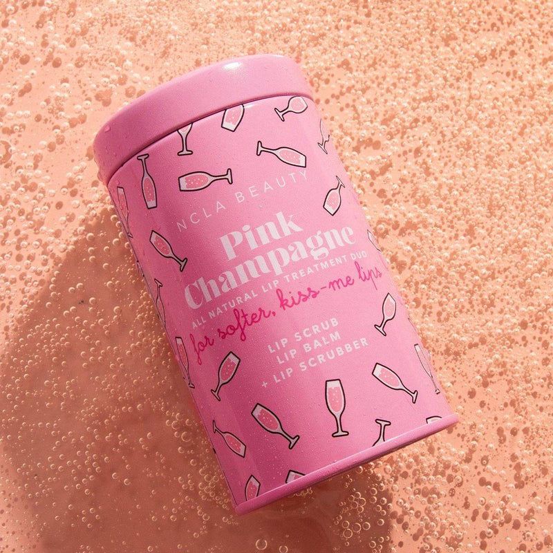 NCLA Beauty Lip Care Duo + Lip Scrubber Set Pink Champagne