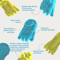 Nutriburst Kids DefenceDynamo Immunity Support 60 Gummies