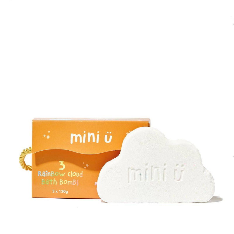 Mini U Rainbow Cloud Bath Bombs 130g 3 Pack