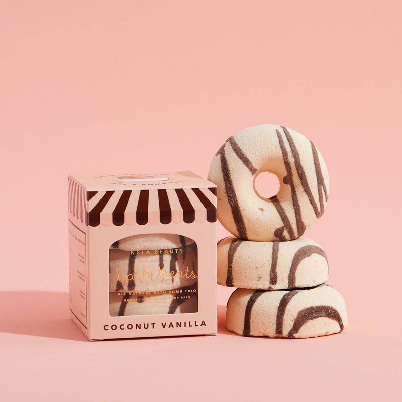 NCLA Beauty Bath Treats Bath Bomb 65g x 3 Set Coconut Vanilla