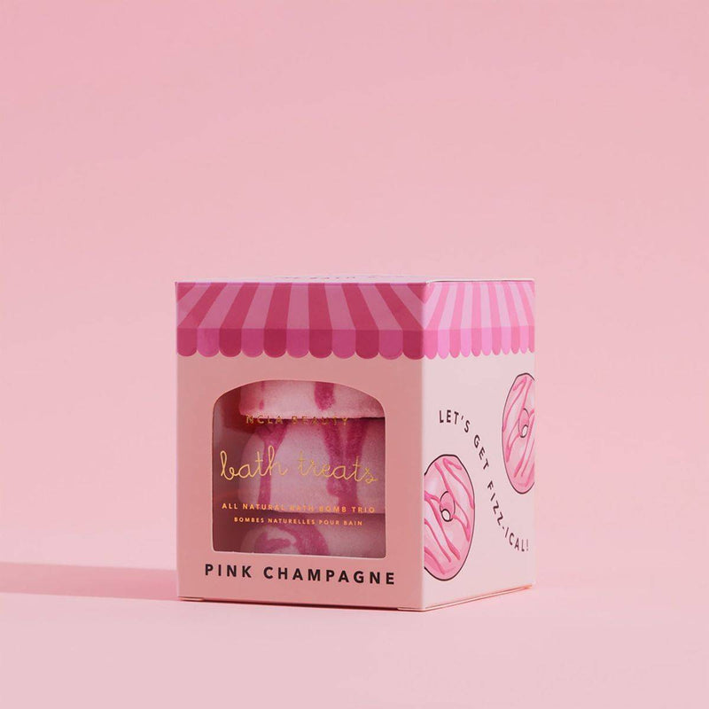 NCLA Beauty Bath Treats Bath Bomb 65g x 3 Set Pink Champagne Bath