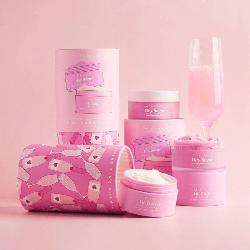 NCLA Beauty Body Scrub + Body Butter Set Pink Champagne