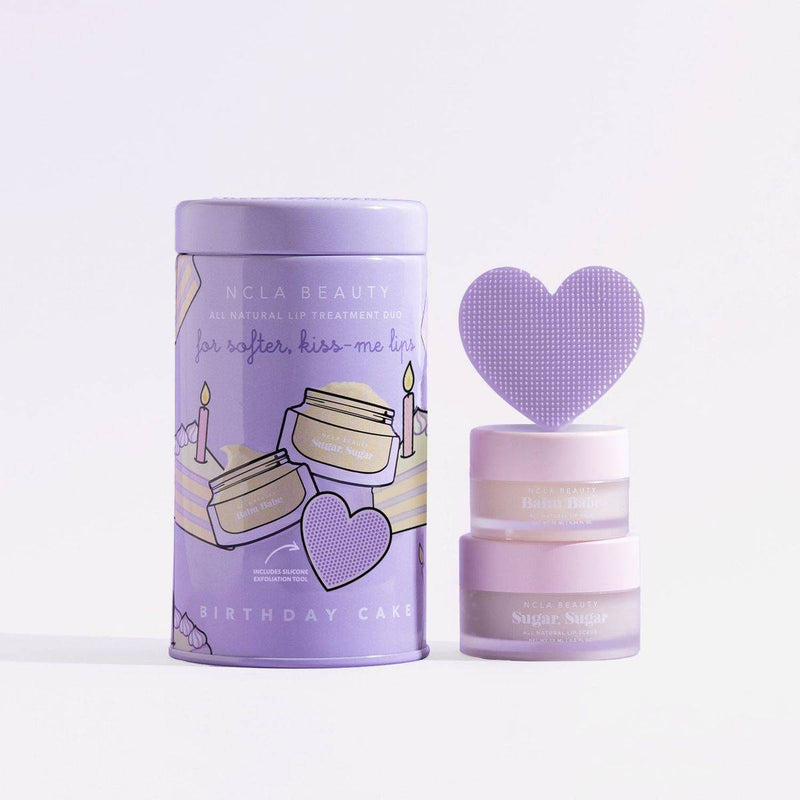NCLA Beauty Lip Care Duo + Lip Scrubber Set Birthday Cake