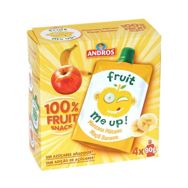 Andros Fruit Me Up Apple Banana 90g x 4 Multipack
