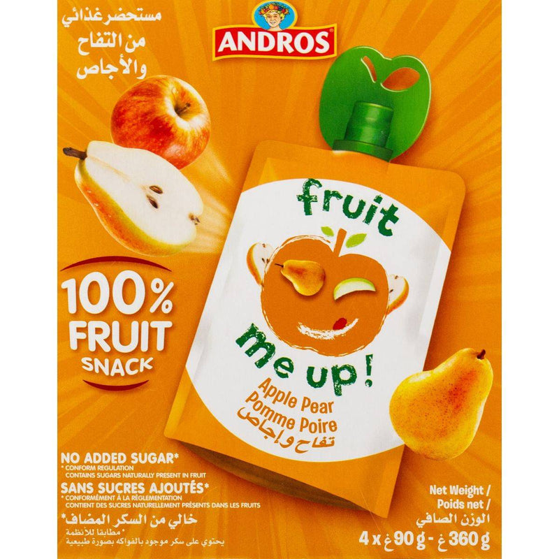 Andros Fruit Me Up Apple Pear 90g x 4 Multipack
