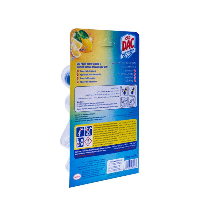 Dac Toilet Rim Block Lemon 50g x 3 Value Pack