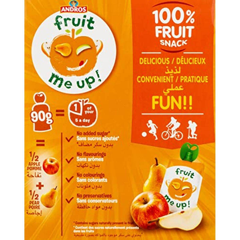 Andros Fruit Me Up Apple Pear 90g x 4 Multipack