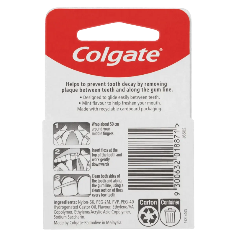Colgate Total Mint Waxed Dental Floss 25m