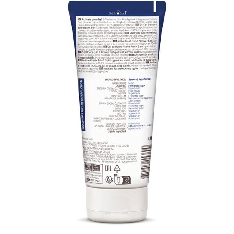 Weleda Men 3 In 1 Shower Gel Active Fresh 200ml