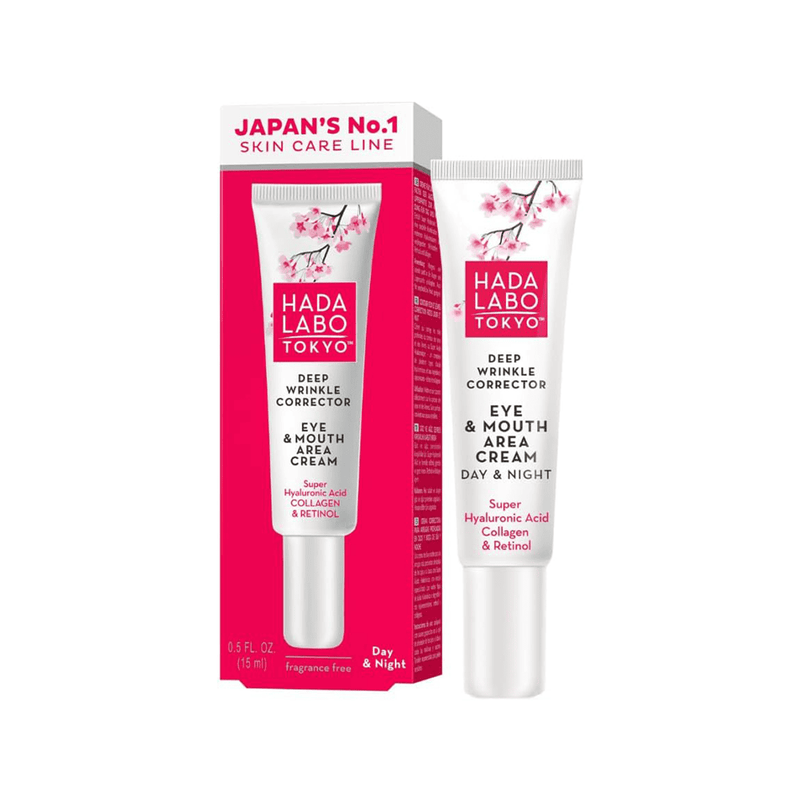Hada Labo Tokyo Deep Wrinkle Corrector Eye & Mouth Area Cream 15ml