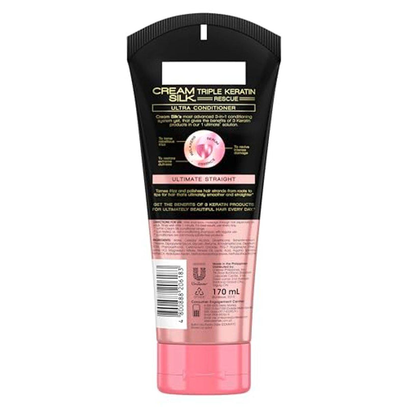 Cream Silk Conditioner Triple Keratin Rescue Ultimate Straight 170ml