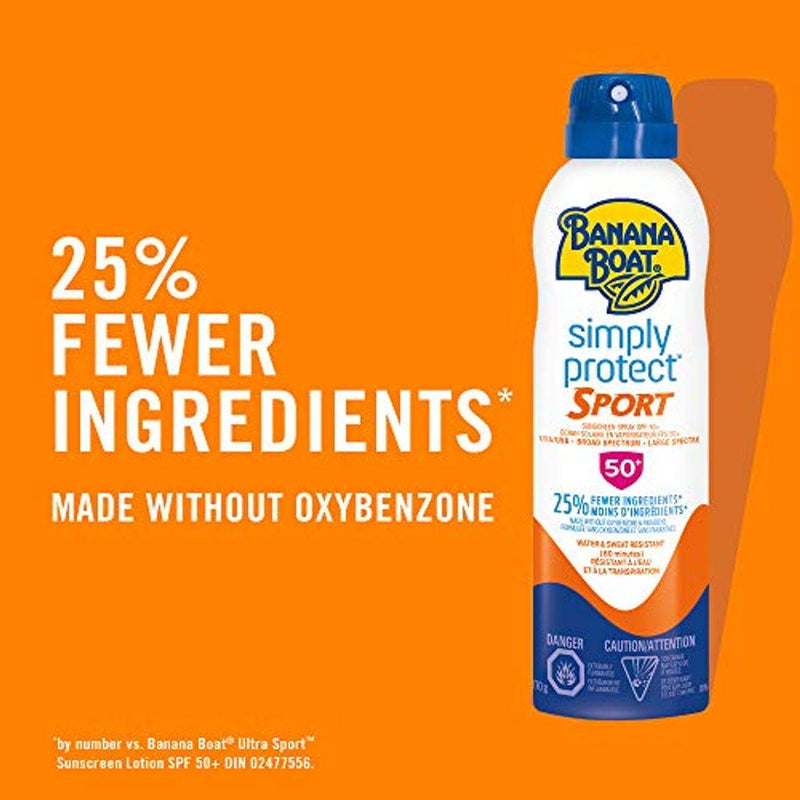 Banana Boat Simply Protect Sport Suncare Spray SPF50 170g