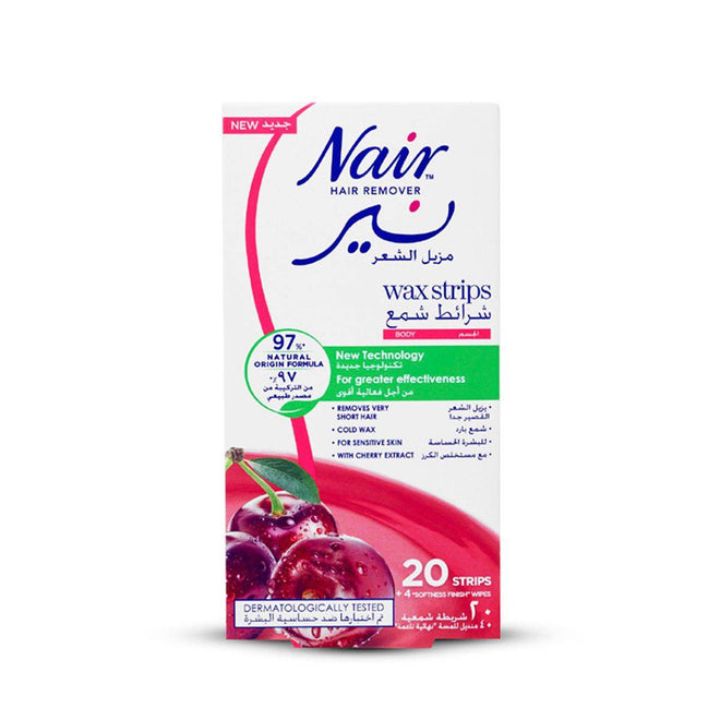 Nair Body Wax Strips Cherry 20 Pack