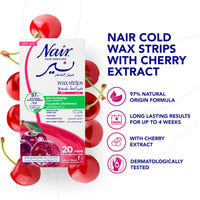 Nair Body Wax Strips Cherry 20 Pack