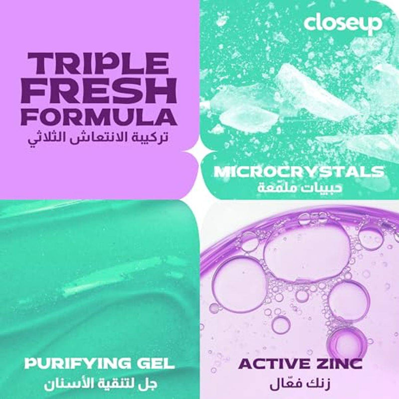 Close Up Toothpaste Triple Fresh Gel Eucalyptus Freeze 120ml